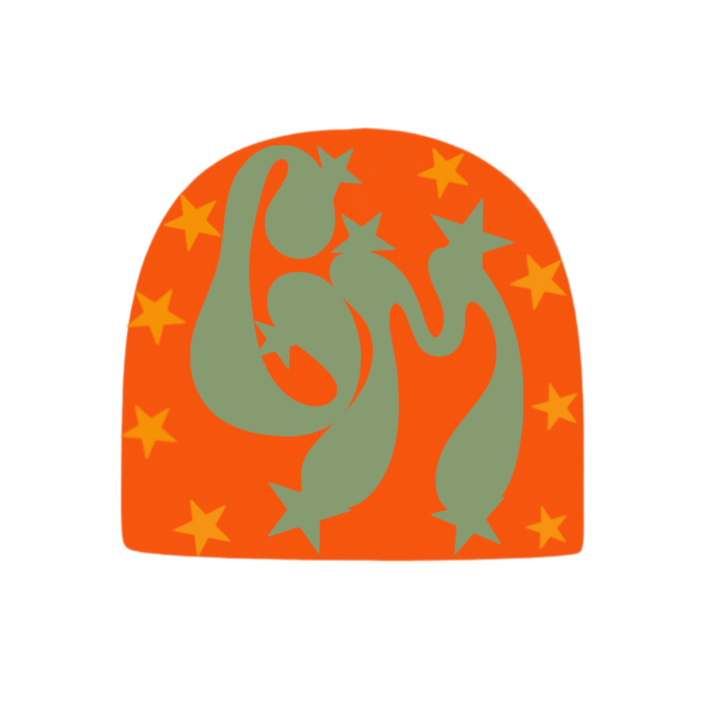 “NO CLOUT” Beanie (Orange)