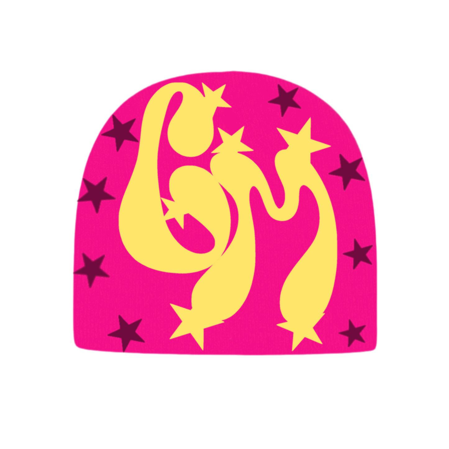 “NO CLOUT” Beanie (Magenta)