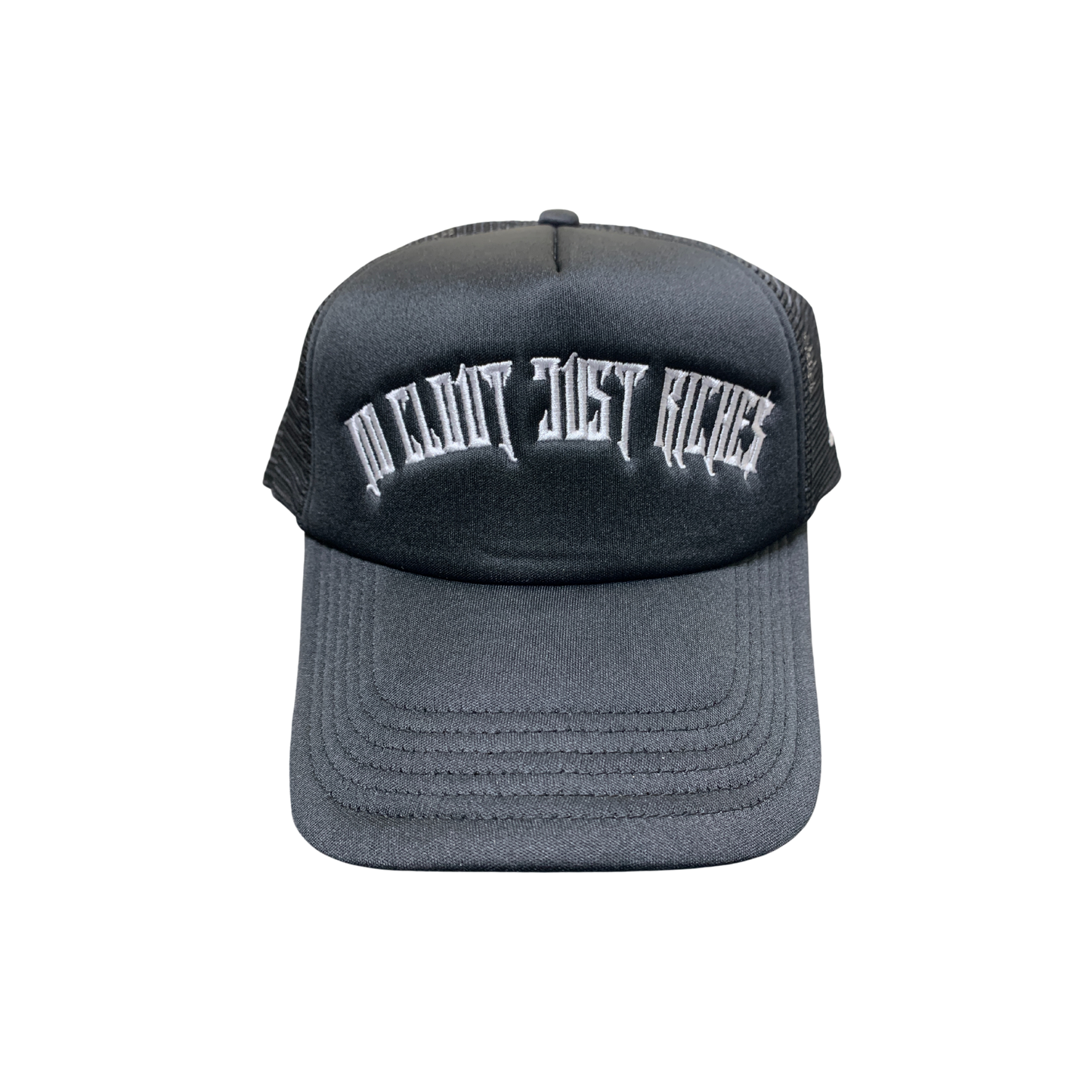 “NO CLOUT JUST RICHES ” TRUCKER (Black)