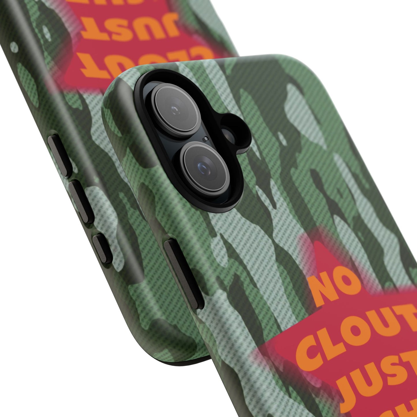 "No Clout Just Riches" Camouflage Phone Case
